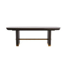 Arteriors - 5760 - Table de salle à manger - Pembroke - Placage chêne ébène/Laiton vintage