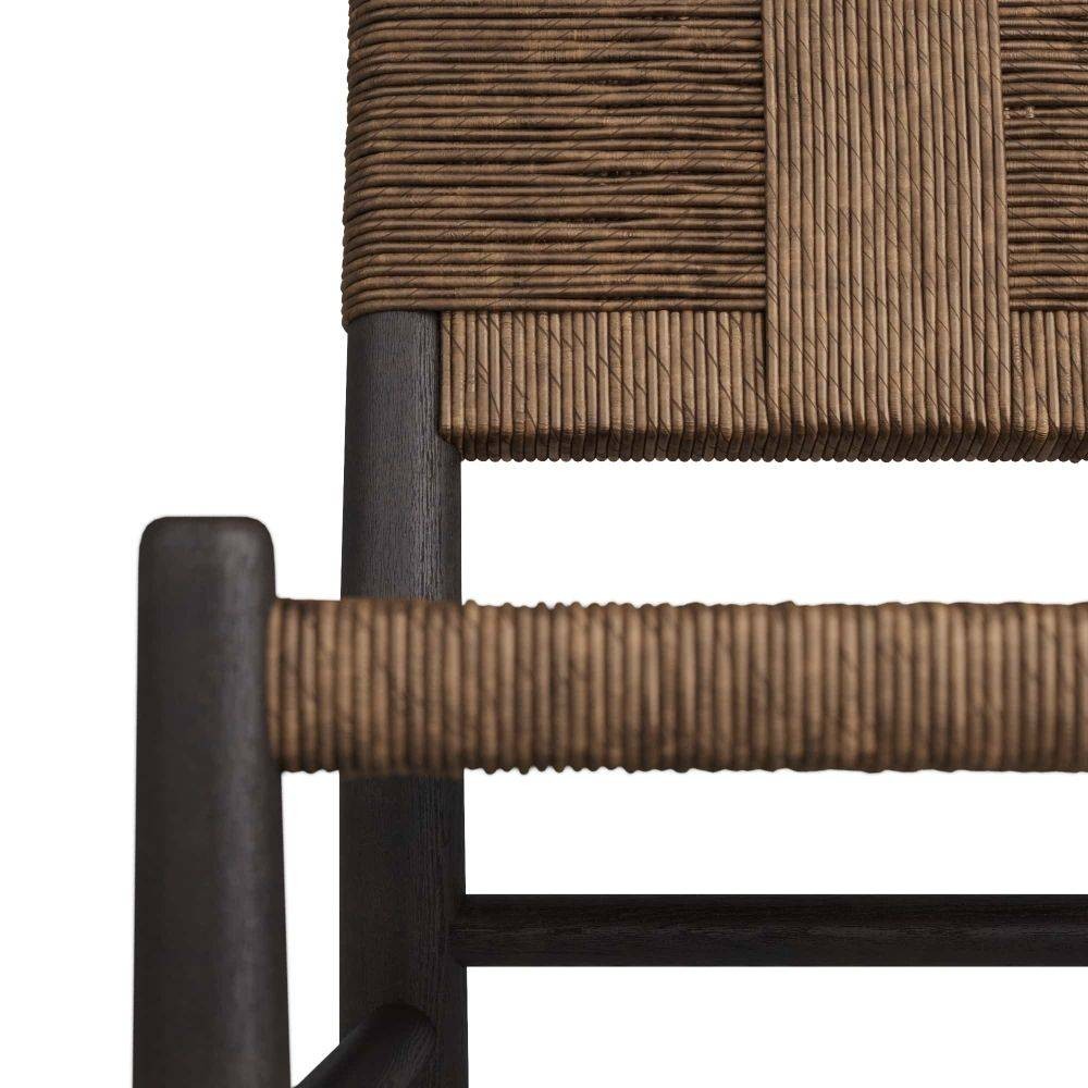 Arteriors - 5775 - Chaise de salle à manger - Solange - Bois de sable/Cordon en papier lavé au tabac