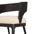Arteriors - 6243 - Chaise de salle à manger - Swanson - Bois d'ébène/Laiton antique/Lin naturel