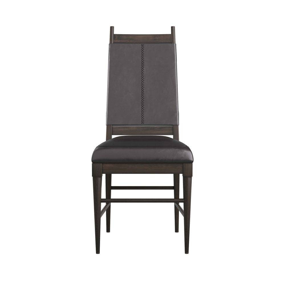 Arteriors - 6877 - Chair - Keegan - Ebony Wood/Black Leather
