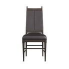 Arteriors - 6877 - Chair - Keegan - Ebony Wood/Black Leather