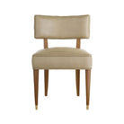 Arteriors - 6901 - Chaise de salle à manger - Laurent - Cuir Morel/Noyer foncé/Laiton antique
