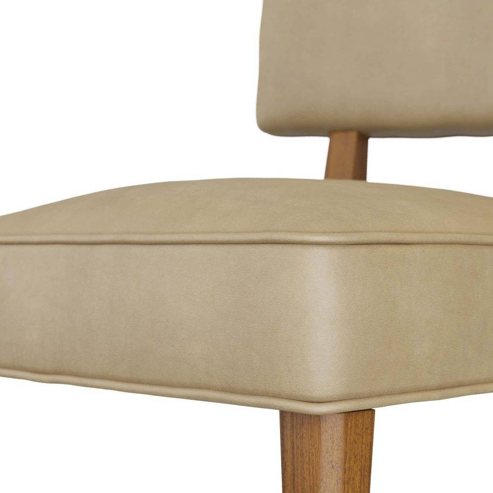 Arteriors - 6901 - Dining Chair - Laurent - Morel Leather/Dark Walnut/Antique Brass
