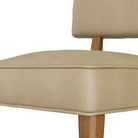 Arteriors - 6901 - Chaise de salle à manger - Laurent - Cuir Morel/Noyer foncé/Laiton antique