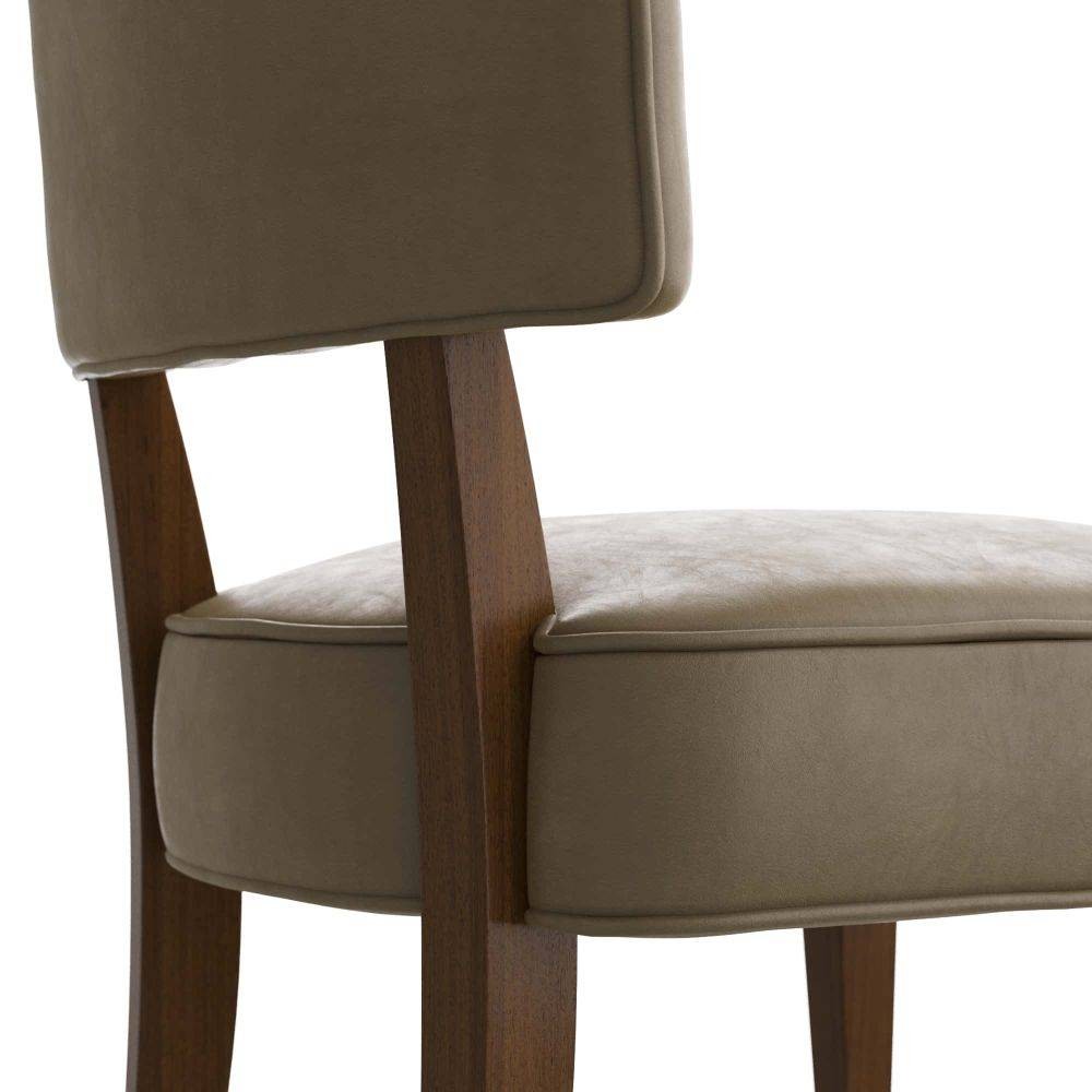 Arteriors - 6901 - Dining Chair - Laurent - Morel Leather/Dark Walnut/Antique Brass