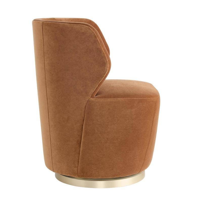Arteriors - 8172 - Fauteuil - Poppy - Velours Cider/Champagne Pivotant