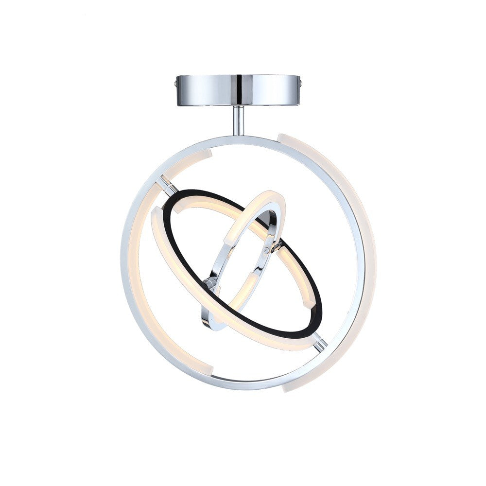 Artcraft Canada - AC6745PN - LED Semi Flush Mount - Trilogy - Polished Nickel