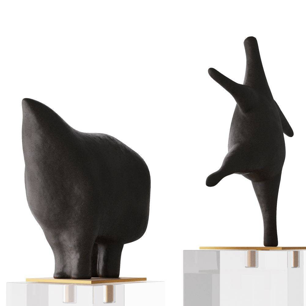 Arteriors - ASC14 - Sculptures, lot de 2 - Brovinas - Noir