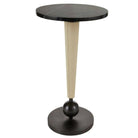 Arteriors - FAI03 - Table basse - Valari - Marbre noir/Cuir ivoire/Bronze