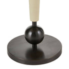 Arteriors - FAI03 - Table basse - Valari - Marbre noir/Cuir ivoire/Bronze