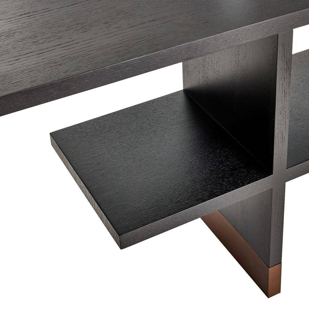 Arteriors - FGS01 - Étagère - Wyngate - Placage chêne ébène/Laiton antique