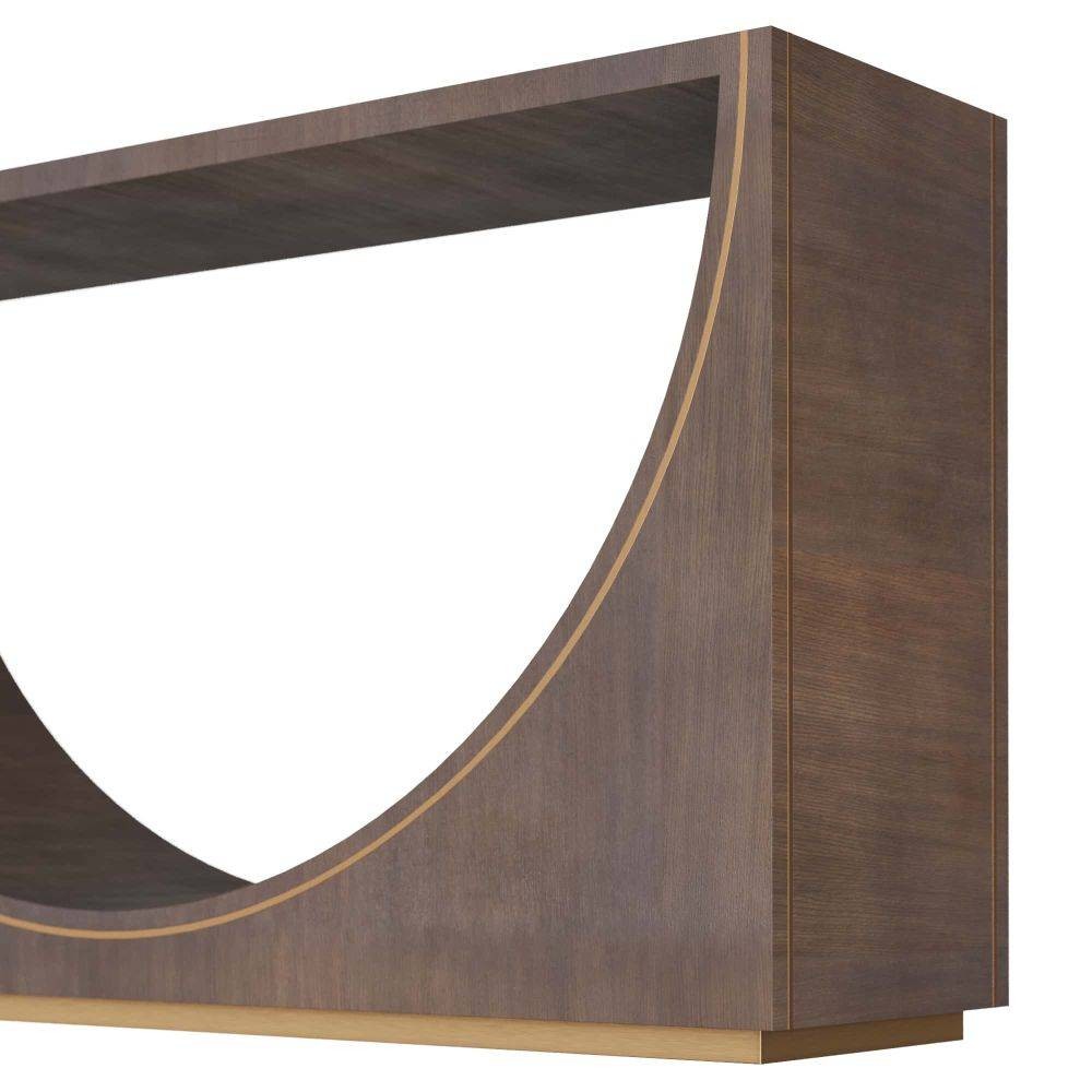Arteriors - FLS01 - Console - Tatton - Placage chêne ombré/Laiton antique