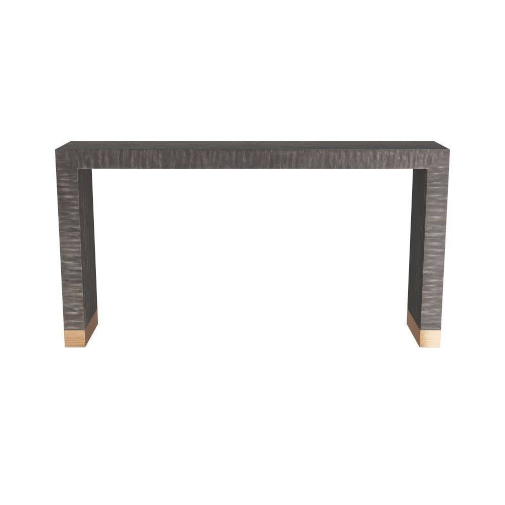 Arteriors - FLS03 - Console - Andreas - Marqueterie de paille gris foncé