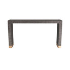 Arteriors - FLS03 - Console - Andreas - Marqueterie de paille gris foncé