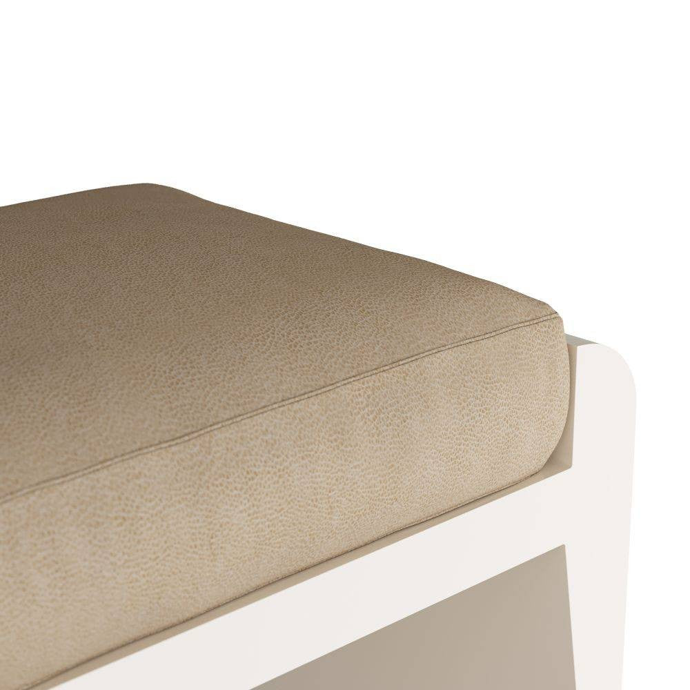 Arteriors - FOS02 - Pouf - Alanna - Cuir végan sable