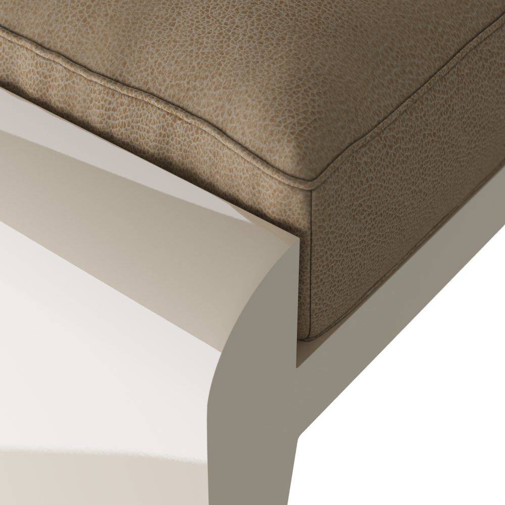 Arteriors - FOS02 - Pouf - Alanna - Cuir végan sable