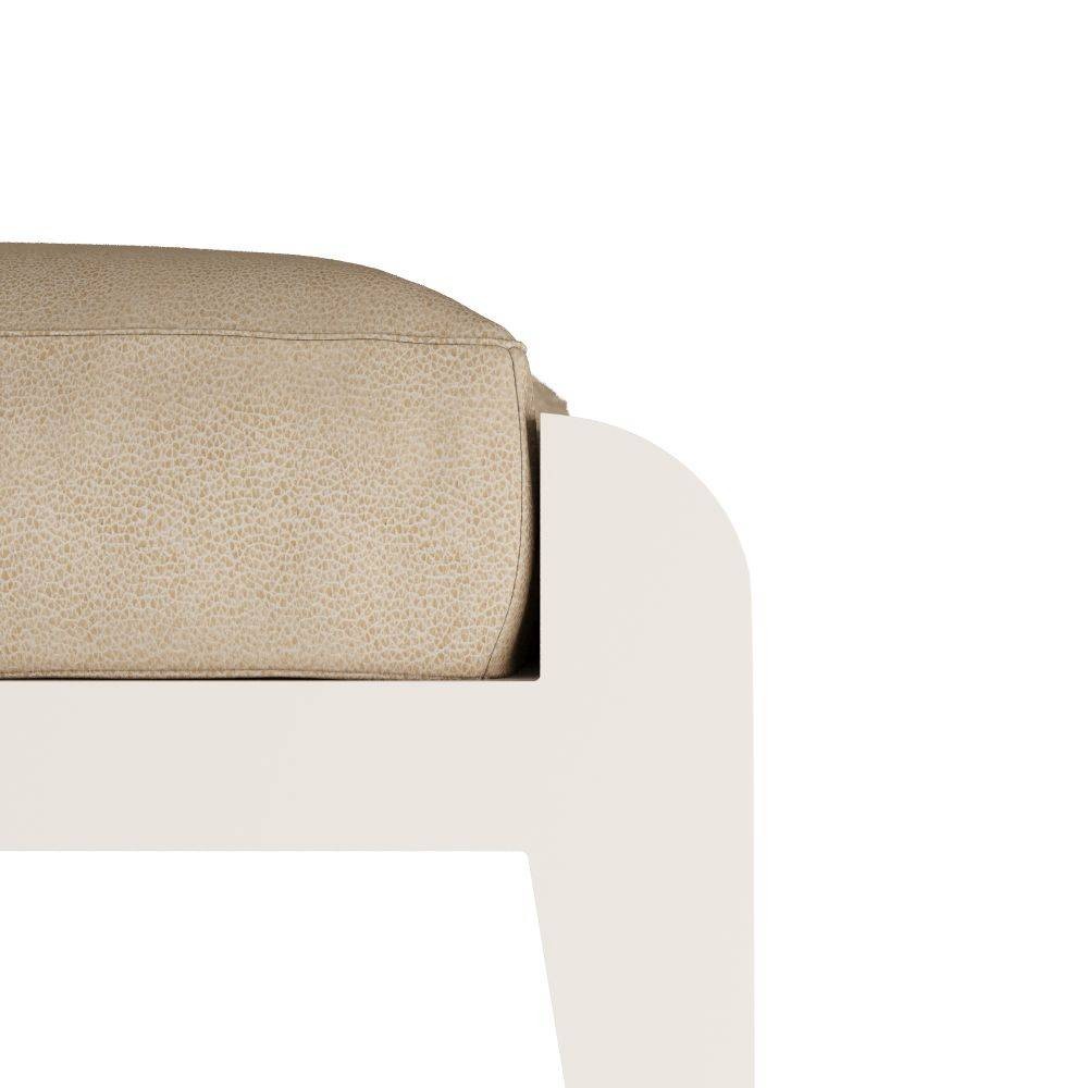 Arteriors - FOS02 - Pouf - Alanna - Cuir végan sable