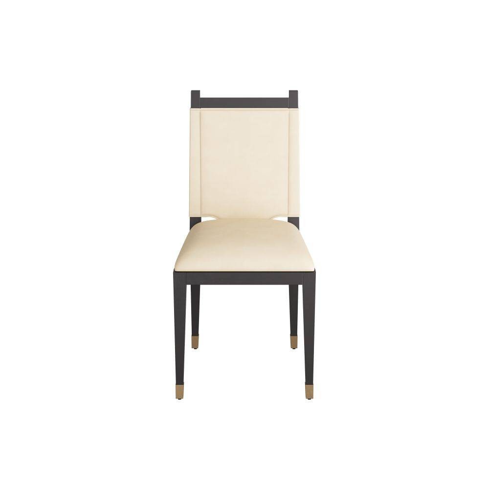 Arteriors - FRI07 - Chaise de salle à manger - Bardane - Cuir ivoire