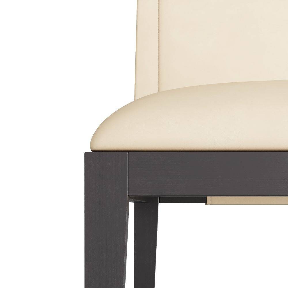 Arteriors - FRI07 - Chaise de salle à manger - Bardane - Cuir ivoire