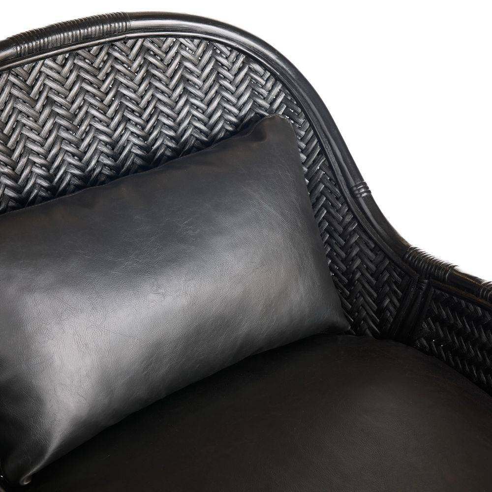 Arteriors - FRS07 - Fauteuil Lounge - Bonnie - Cuir Vegan Noir