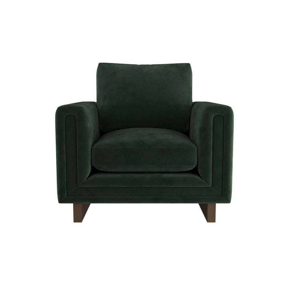 Arteriors - FRU03 - Chaise - Lovell - Velours Forêt/Noyer Foncé