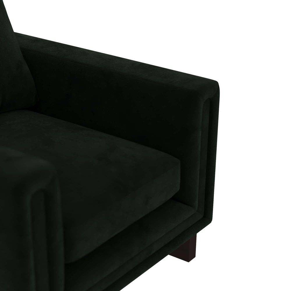 Arteriors - FRU03 - Chaise - Lovell - Velours Forêt/Noyer Foncé