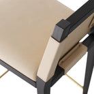 Arteriors - FSI07 - Tabouret de bar - Bardane - Cuir ivoire