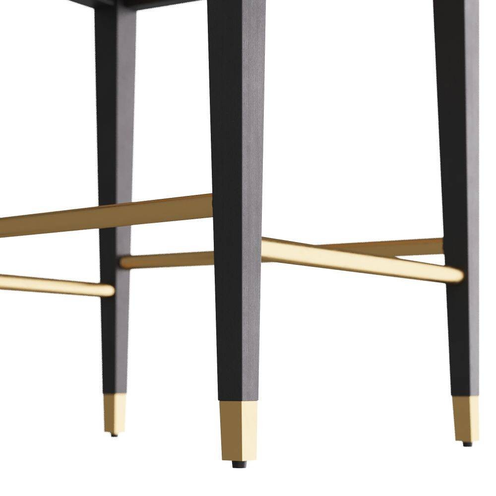 Arteriors - FSI09 - Tabouret de bar - Bardane - Cuir ivoire