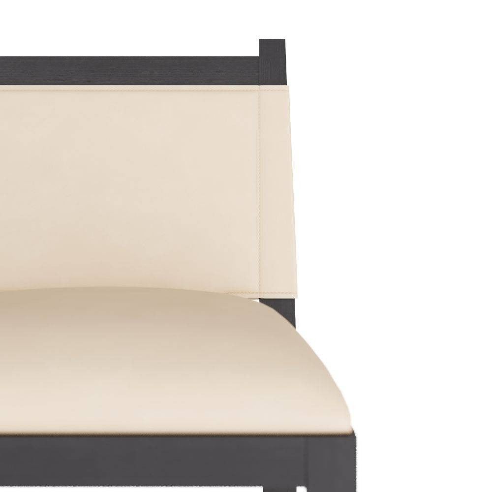 Arteriors - FSI09 - Tabouret de bar - Bardane - Cuir ivoire