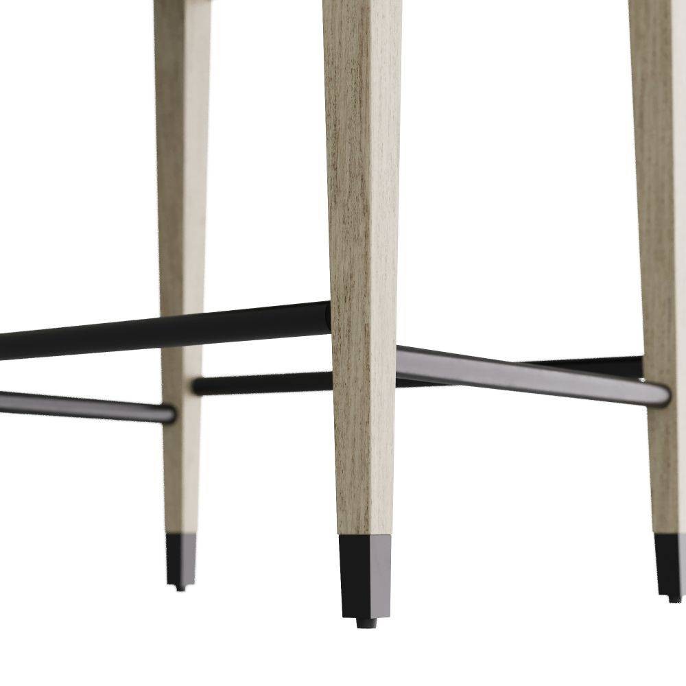 Arteriors - FSI10 - Tabouret de bar - Bardane - Cuir ébène