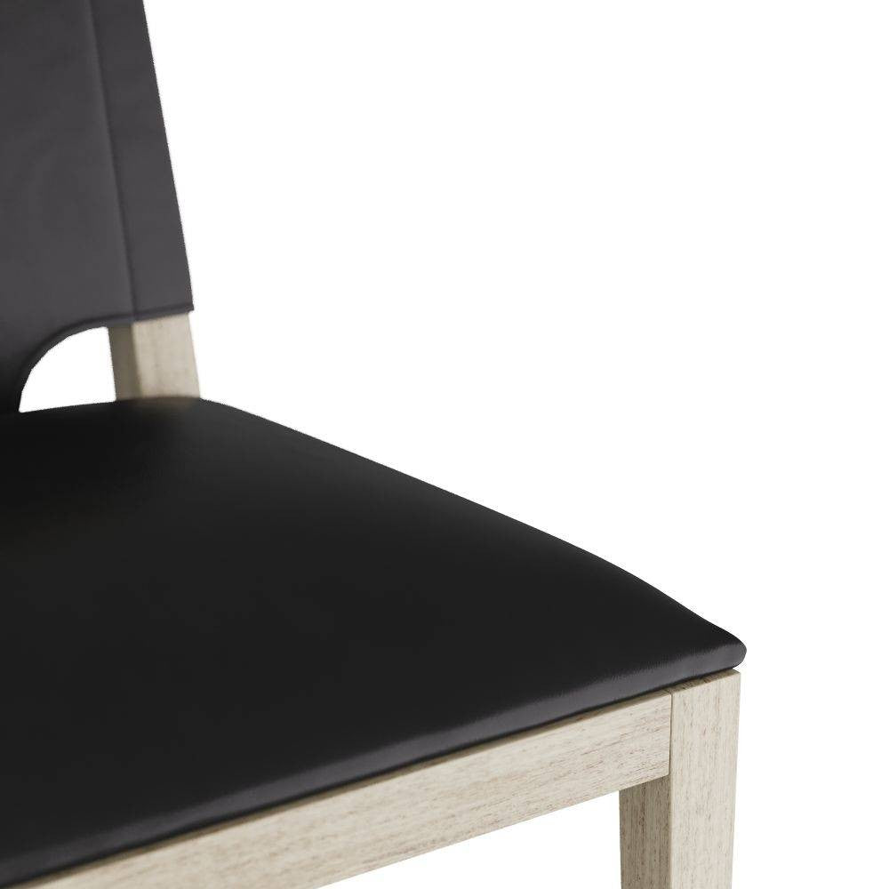 Arteriors - FSI10 - Tabouret de bar - Bardane - Cuir ébène
