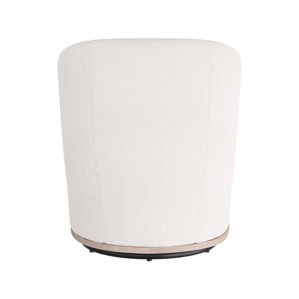 Arteriors - GDFRU01 - Fauteuil Lounge - Reveal - Lin couleur os/Chêne cérusé/Clous décoratifs en laiton antique