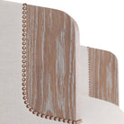 Arteriors - GDFRU01 - Fauteuil Lounge - Reveal - Lin couleur os/Chêne cérusé/Clous décoratifs en laiton antique