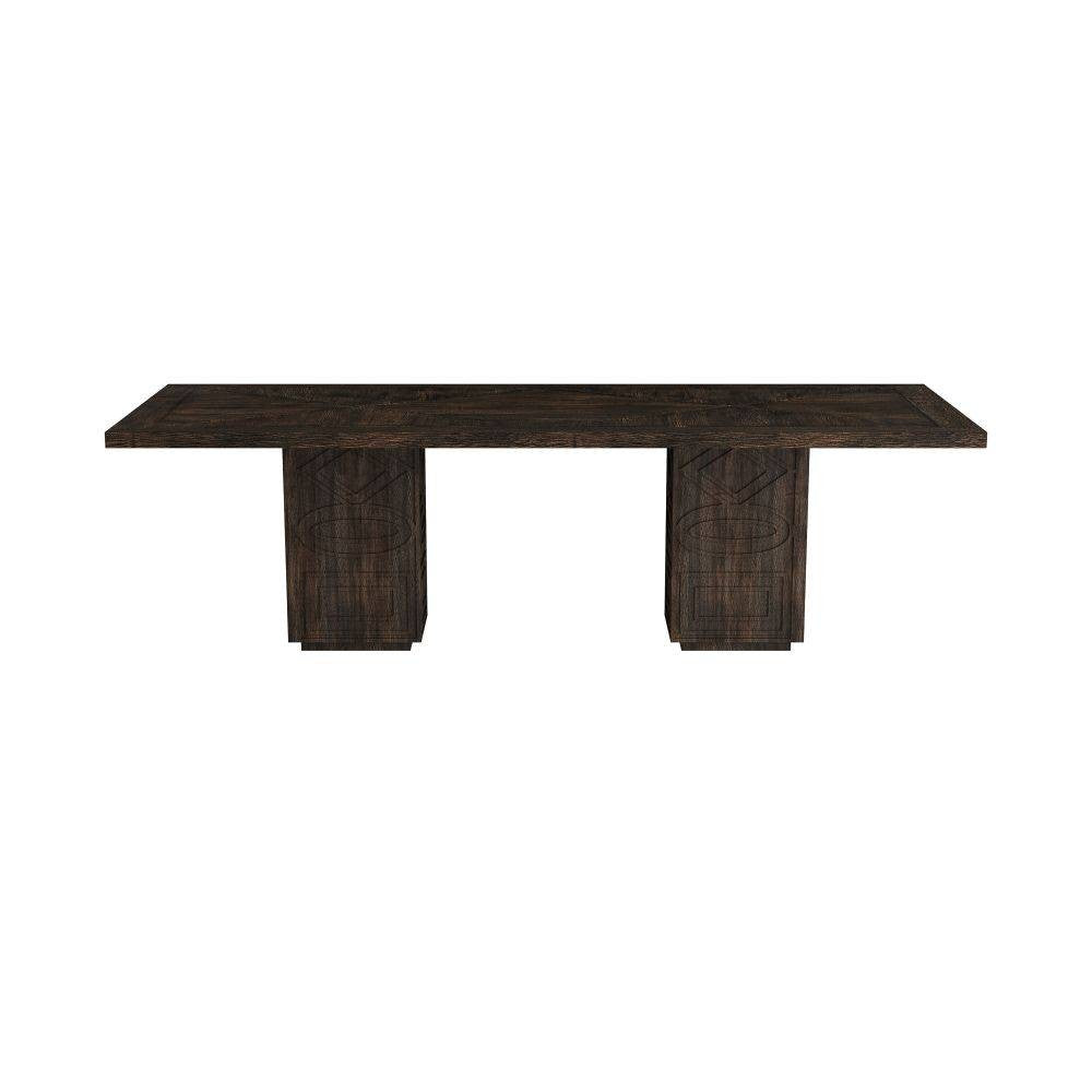 Arteriors - GKFDI01 - Table de salle à manger - Vargueno - Bois de manguier brûlé