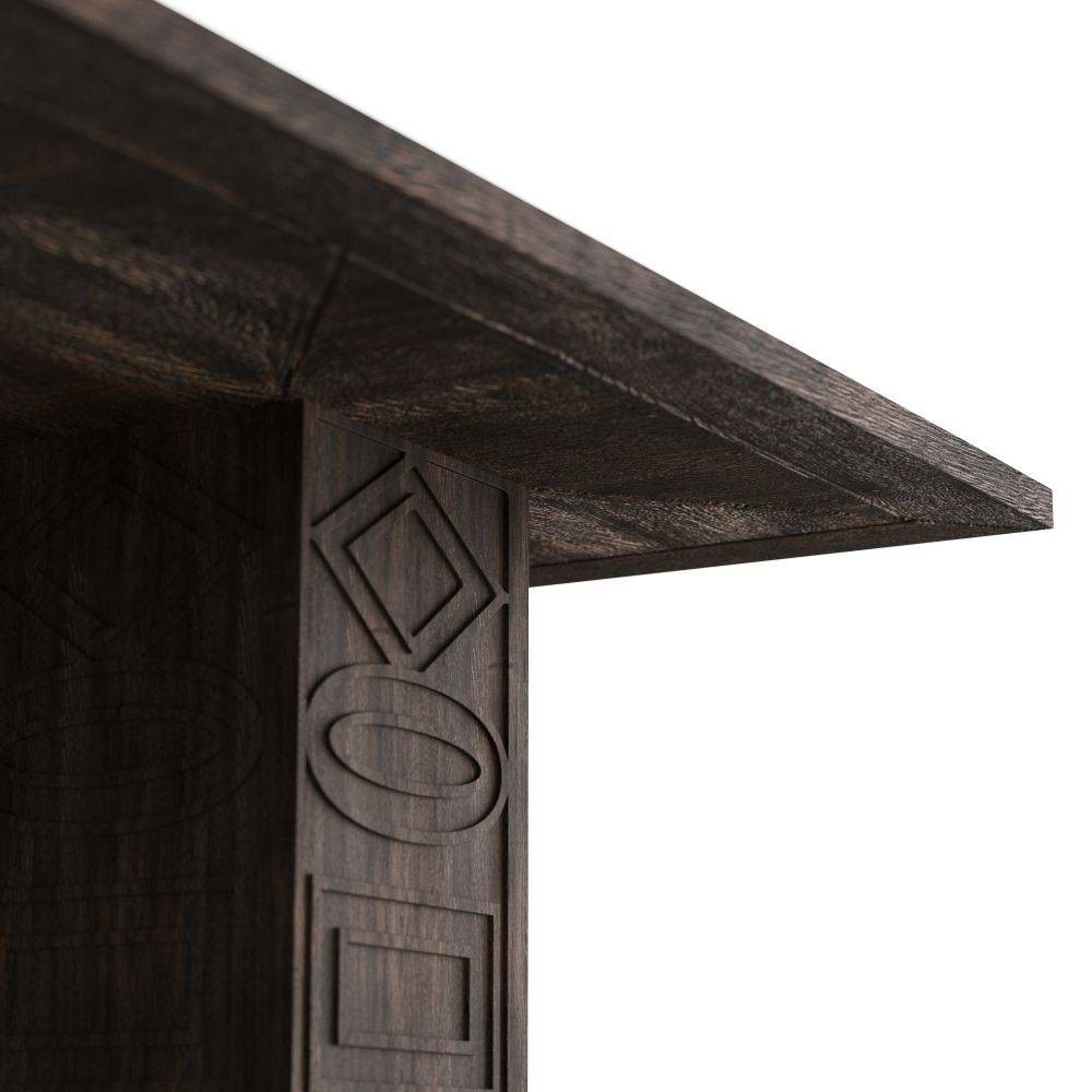 Arteriors - GKFDI01 - Table de salle à manger - Vargueno - Bois de manguier brûlé