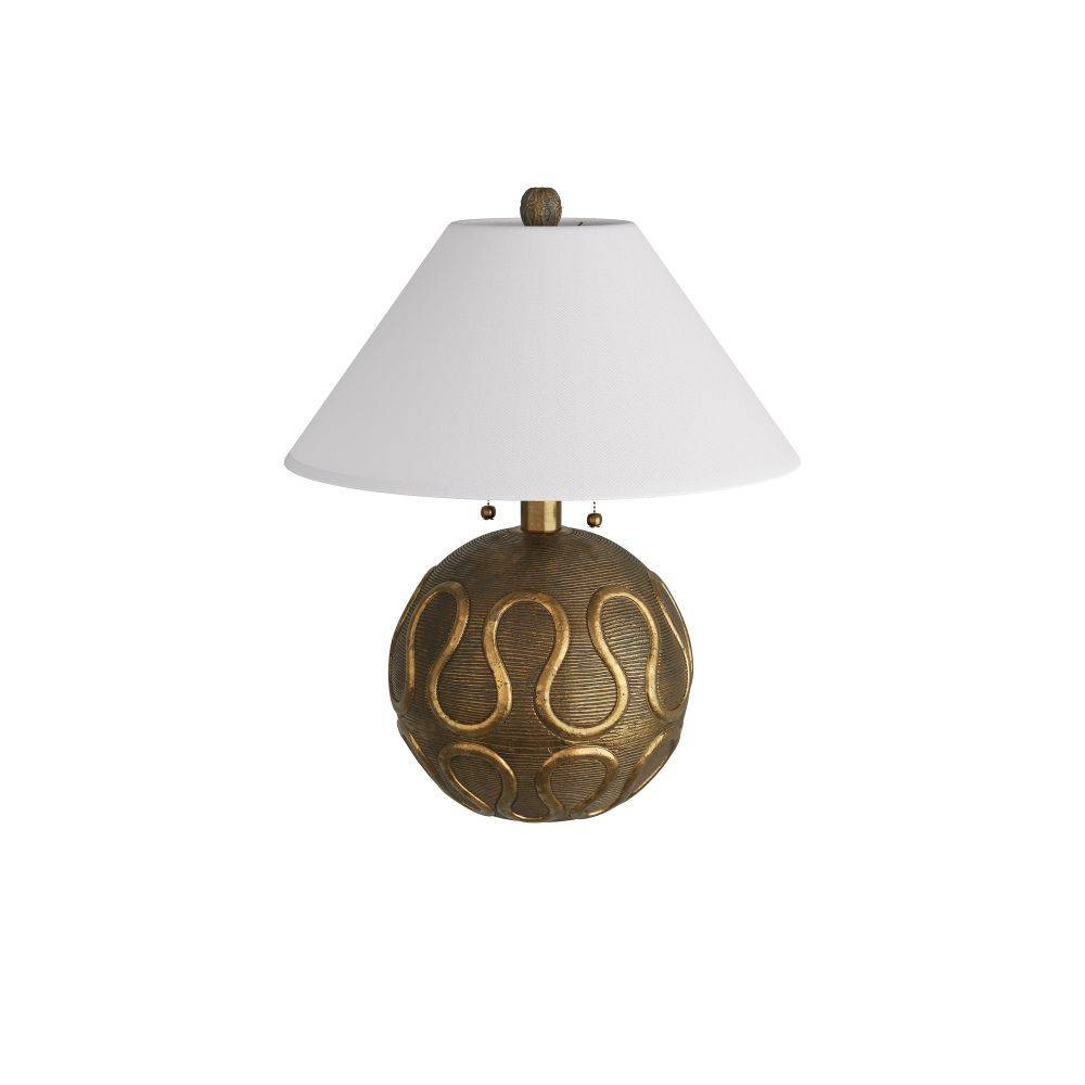 Artères antérieures - GKPTI01-671 - Lampe de table - Serpiente - Laiton vintage, aluminium moulé