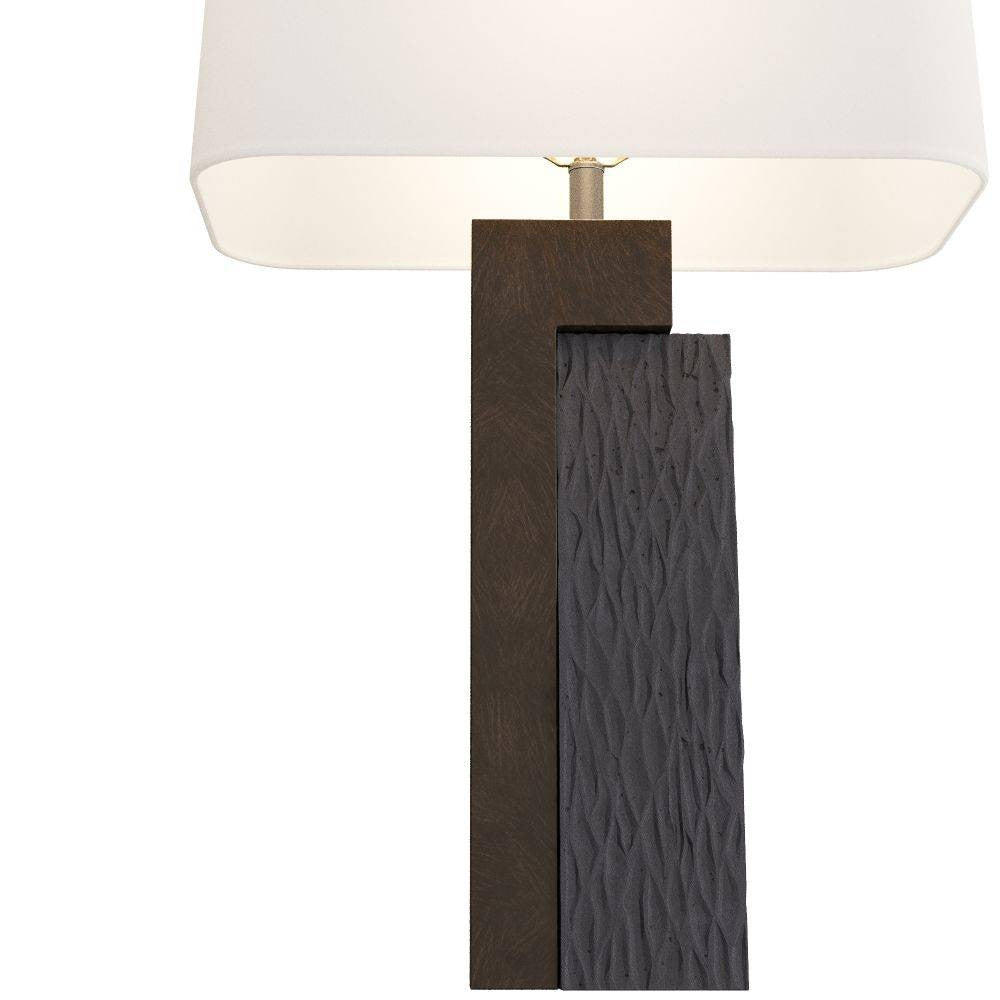 Artères antérieures - PTC17-429 - Lampe de table - Bois de bruyère - Charbon, Pierre de riz