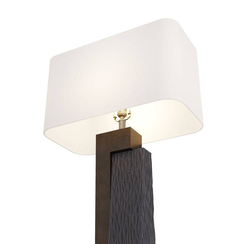 Artères antérieures - PTC17-429 - Lampe de table - Bois de bruyère - Charbon, Pierre de riz