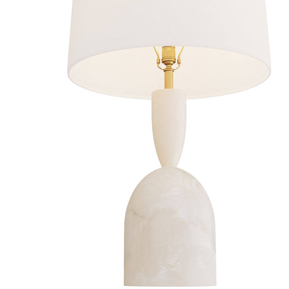 Artères antérieures - PTC24-252 - Lampe de table - Brighton - Blanc, Albâtre