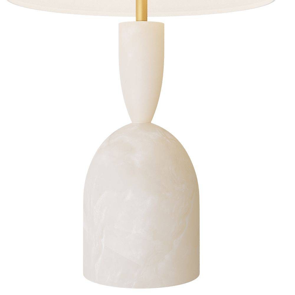 Artères antérieures - PTC24-252 - Lampe de table - Brighton - Blanc, Albâtre