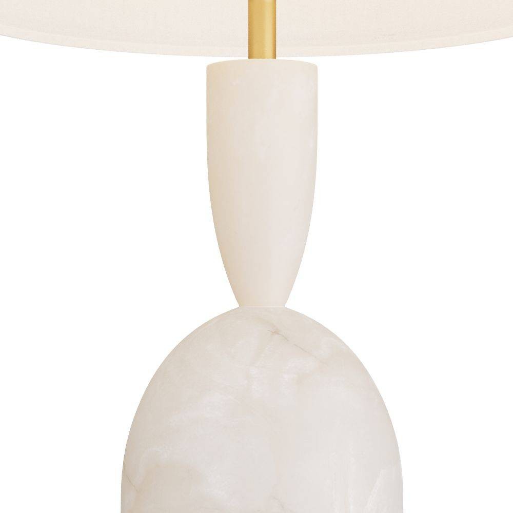 Artères antérieures - PTC24-252 - Lampe de table - Brighton - Blanc, Albâtre
