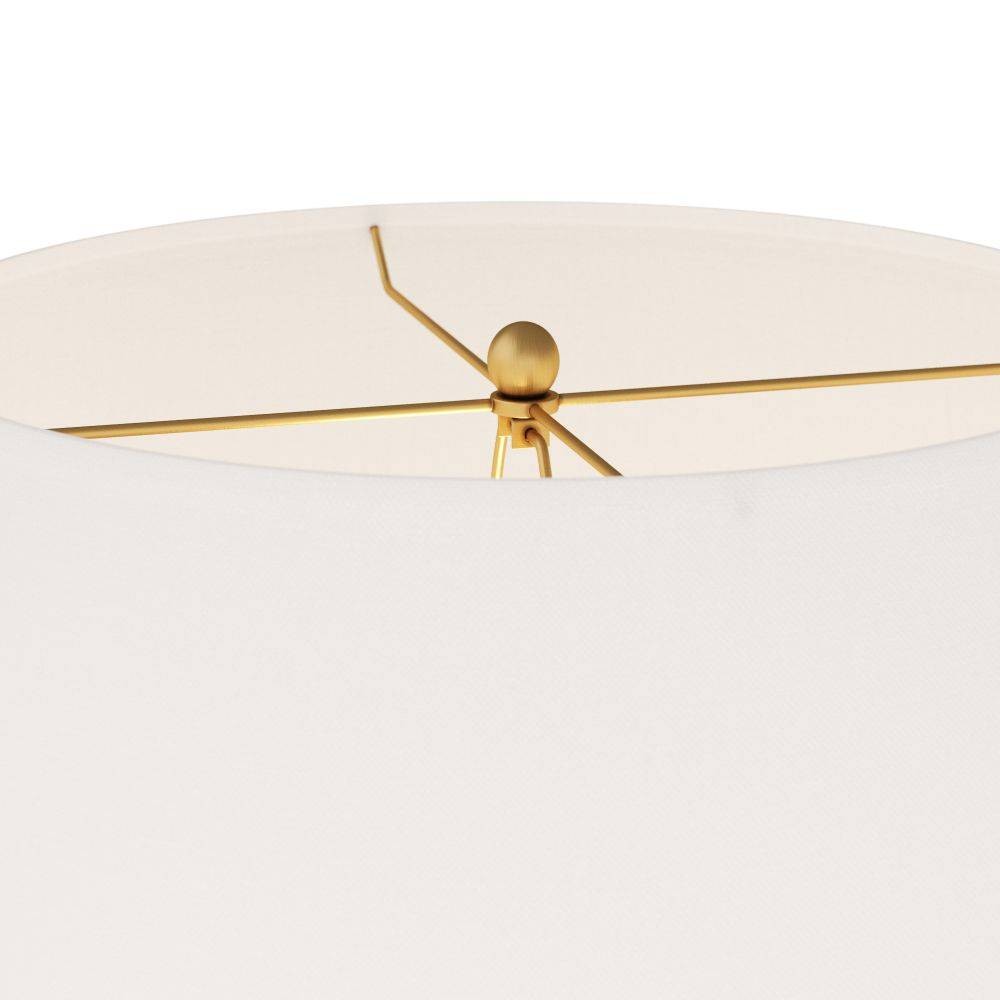 Artères antérieures - PTC24-252 - Lampe de table - Brighton - Blanc, Albâtre