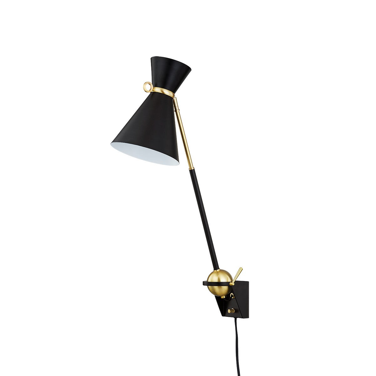 Hudson Valley - 3530-AGB/SBK - One Light Wall Sconce - Winsted - Aged Brass/Soft Black