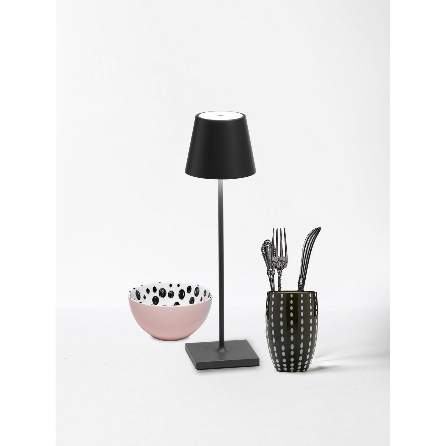 Zafferano - LD0340N4 - LED Table Lamp - Poldina Pro - Dark grey