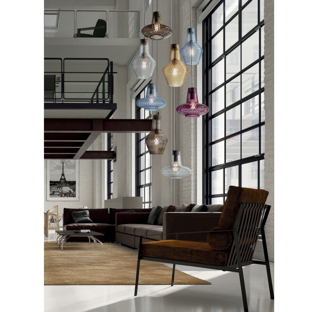 Zafferano - ZA-LRM1109 - One Light Pendant - Romeo & Giulietta - Grey