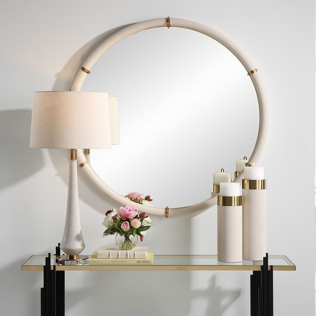 Uttermost - 09950 - Miroir - Chypre - Acier plaqué laiton