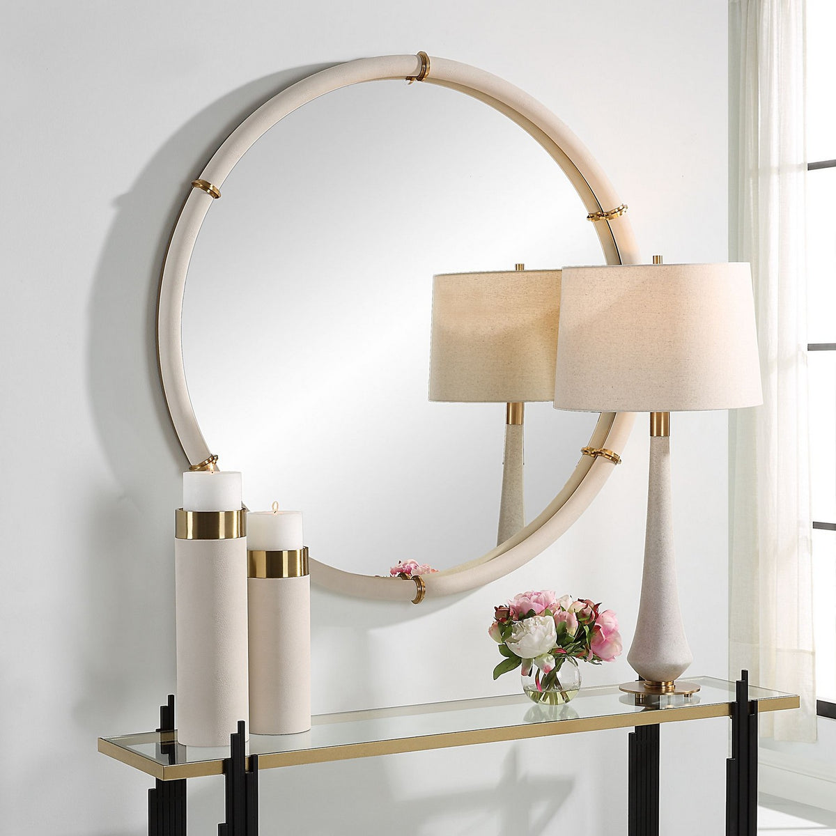 Uttermost - 09950 - Miroir - Chypre - Acier plaqué laiton