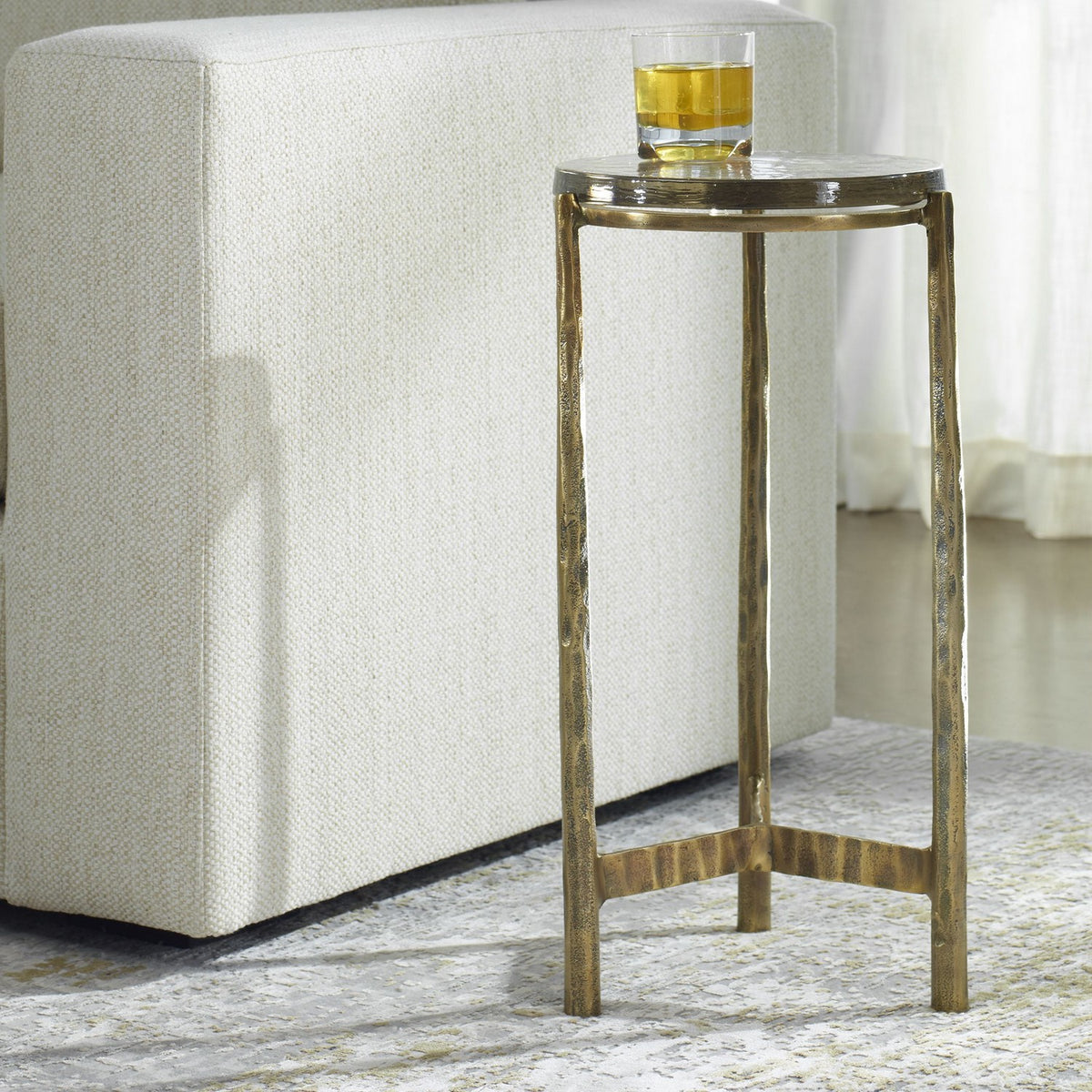 Uttermost - 22978 - Accent Table - Eternity - Antique Brass