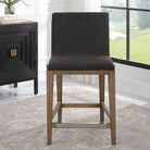 Uttermost - 23822 - Counter Stool - Klemens - Brushed Nickel
