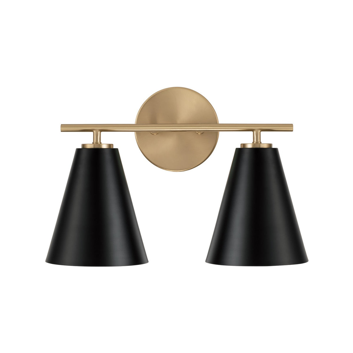 Capital Lighting - AA1038RK - Two Light Vanity - Charlie - Matte Brass and Black